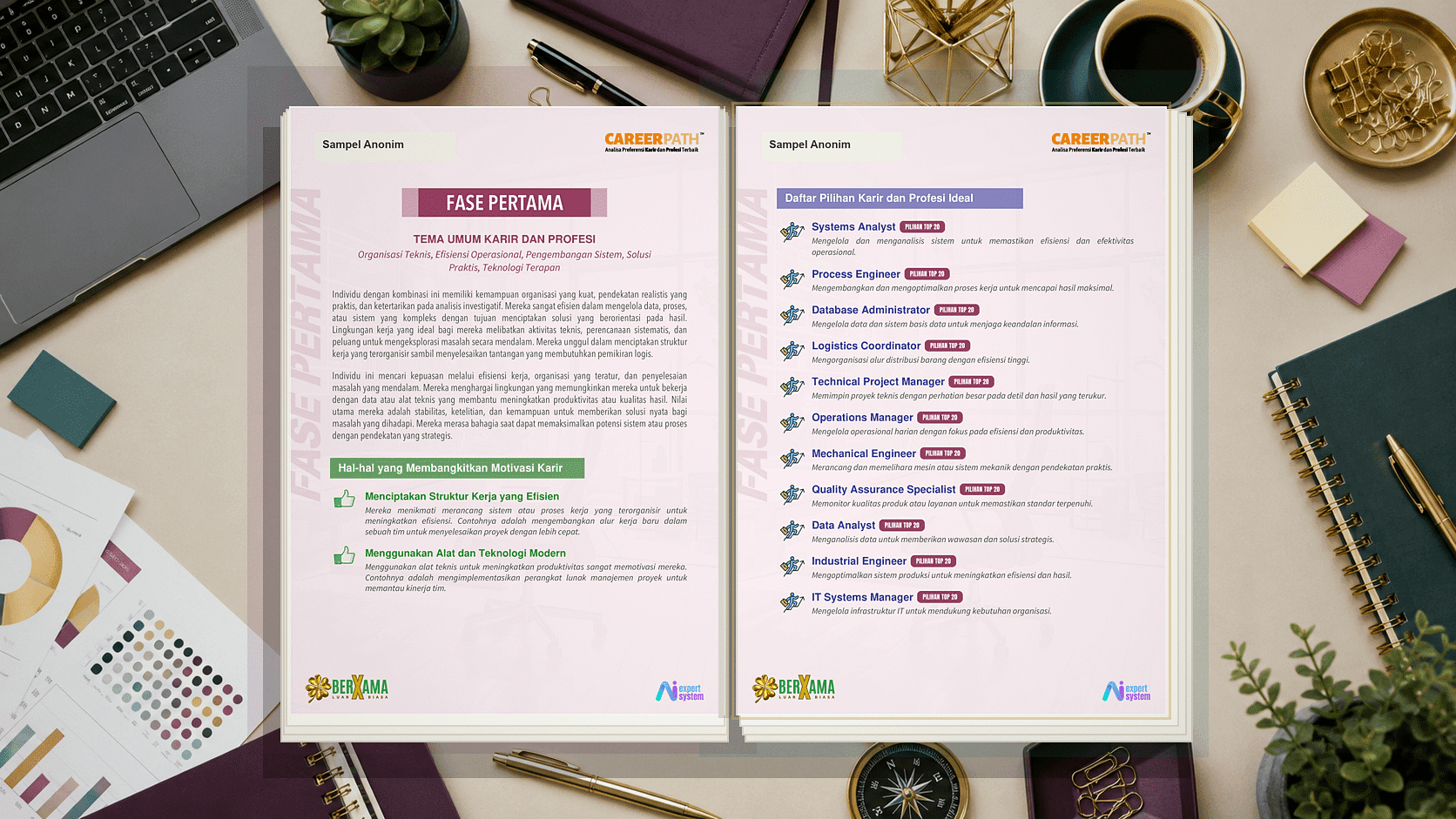 Contoh halaman fase pertama Career Path