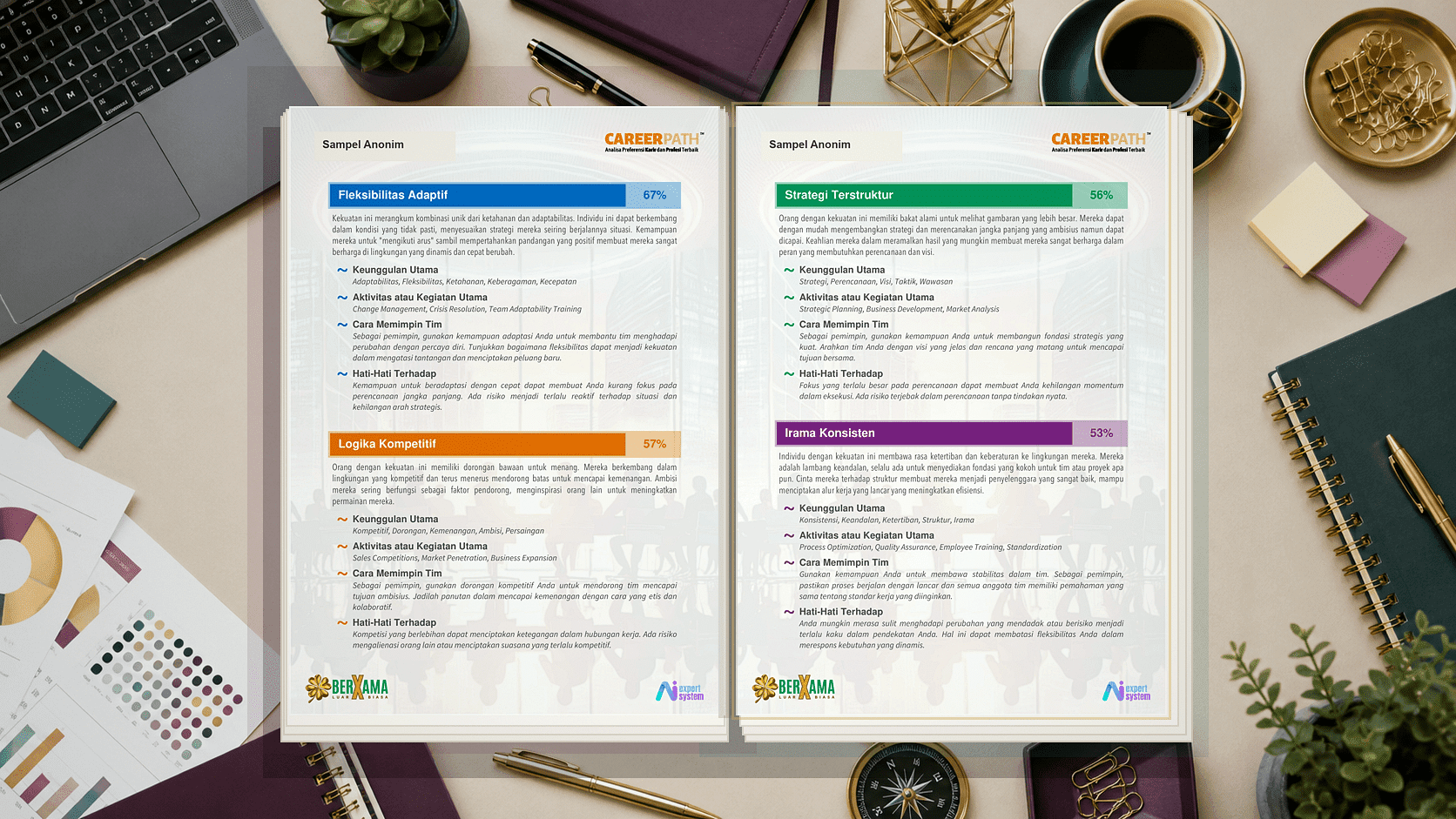 Contoh halaman detail kekuatan Career Path