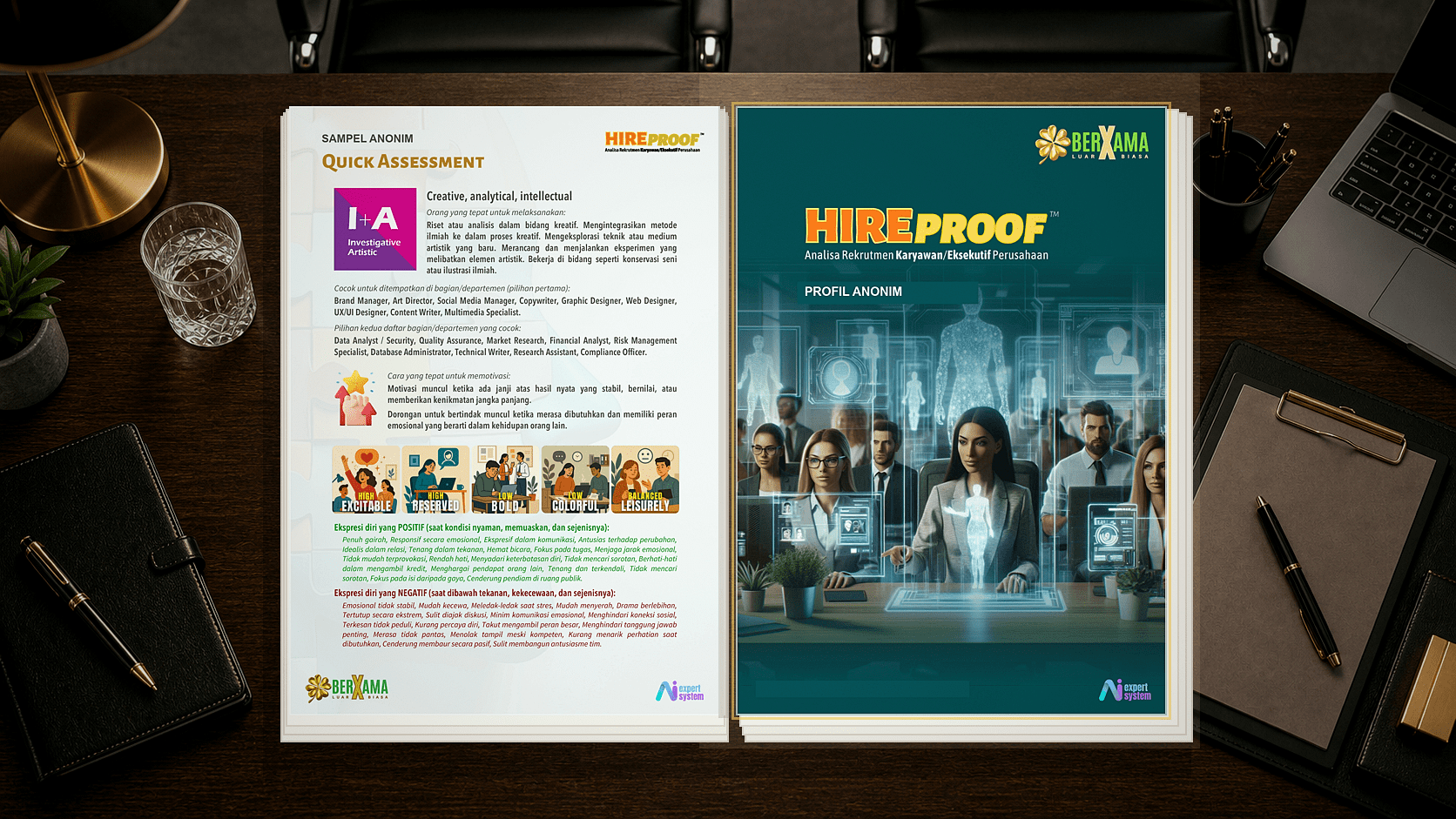 Cover contoh report Hire Proof yang sudah dianonimkan