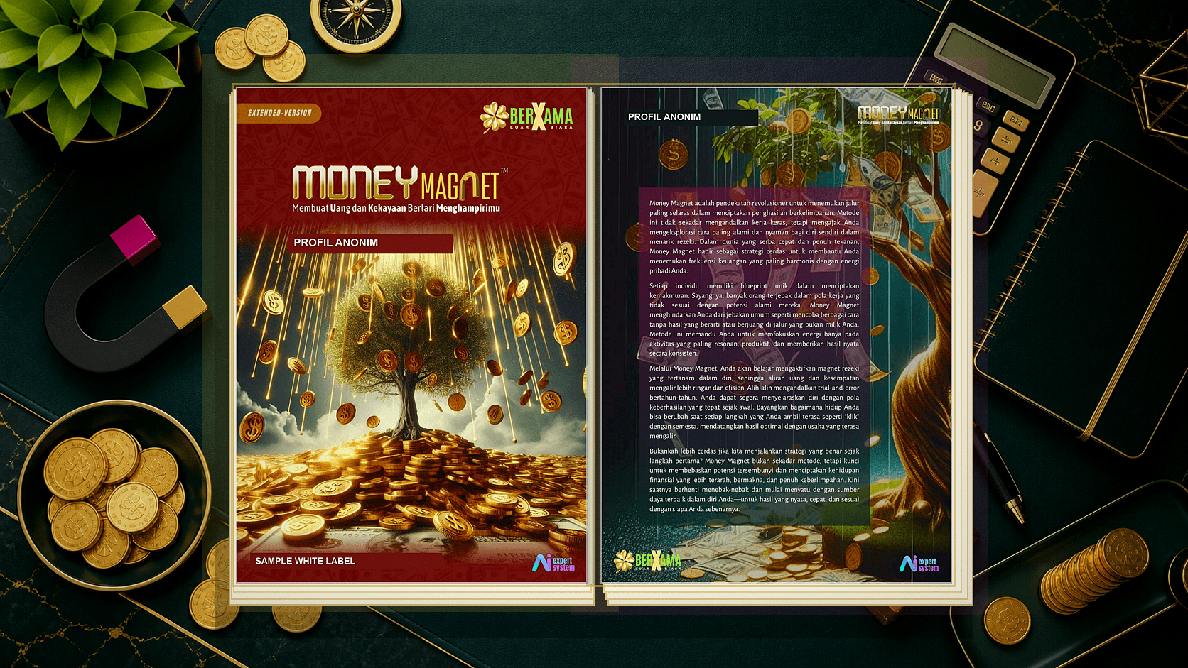 Cover contoh report Money Magnet yang sudah dianonimkan